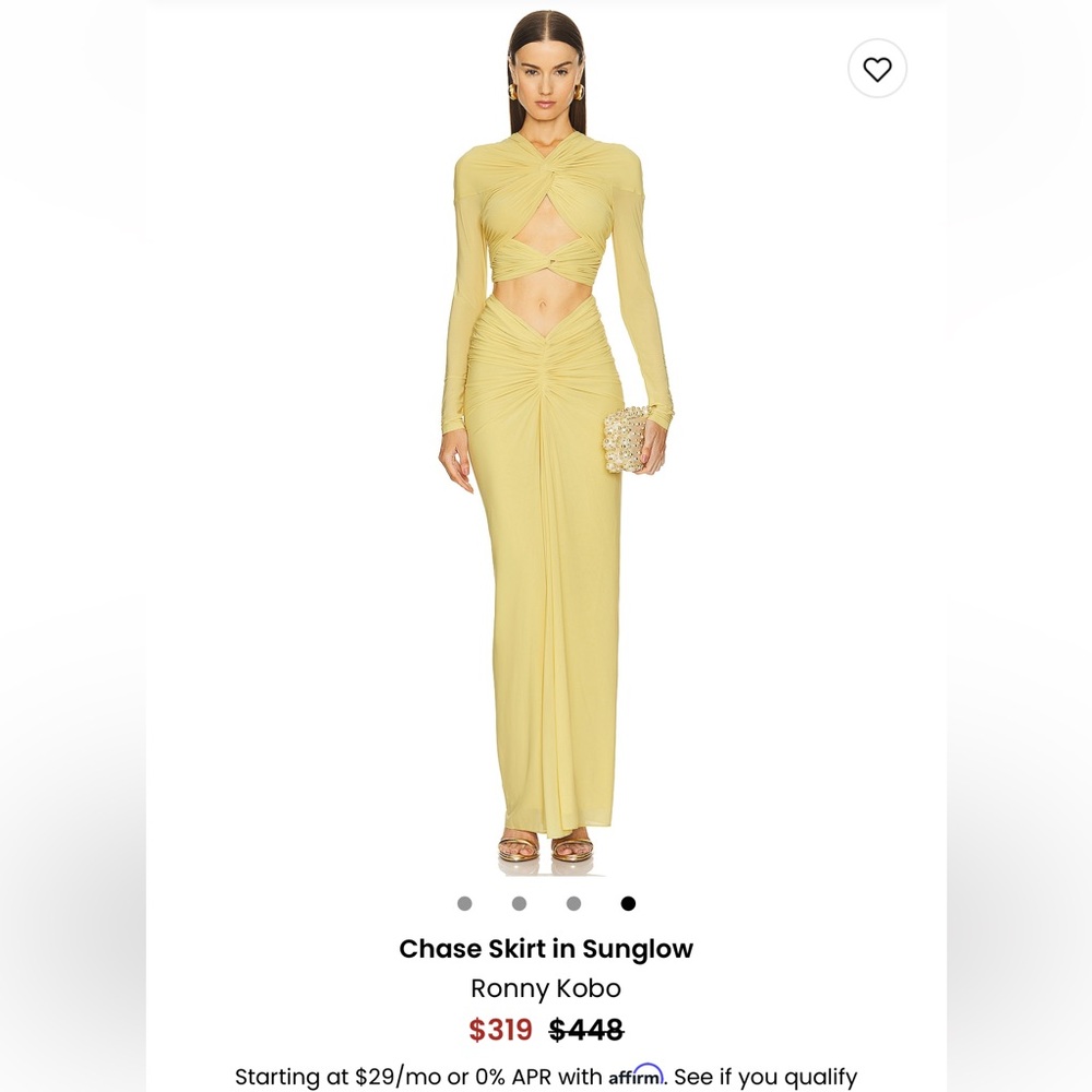 NWT RONNY KOBO CHASE SKIRT IN SUNGLOW - Picture 6 of 8